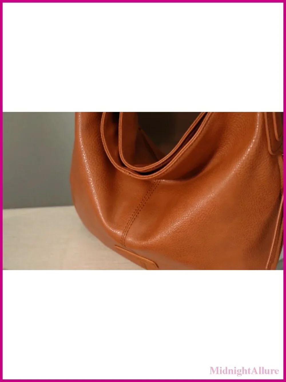 Vegan Leather Hobo Shoulder Bag Crossbody Purse Expandable